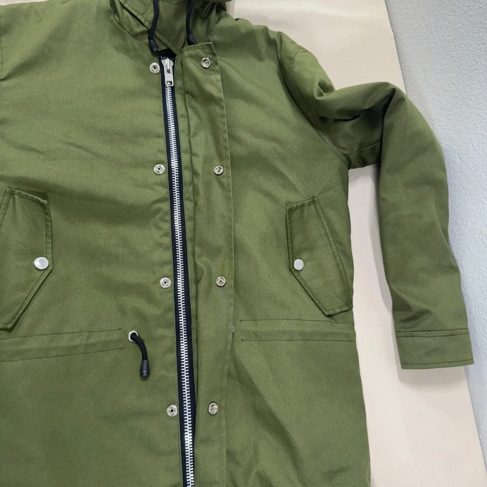 Straight To Hell Hunter Olive Green Fishtail Parka Jacket Men's XS Cotton Hooded